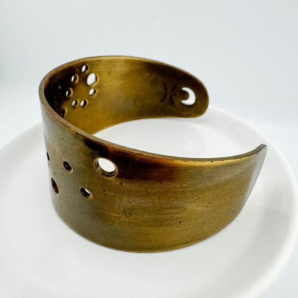 Vintage Scout Zodiac Gemini Cuff Bracelet Astrological Signed Heroine Retro - Picture 5 of 12